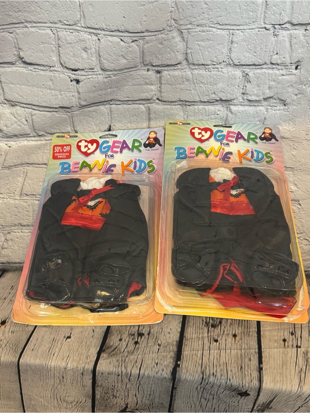 Ty Beanie Baby Kids Set of 2 Vampire Outfits